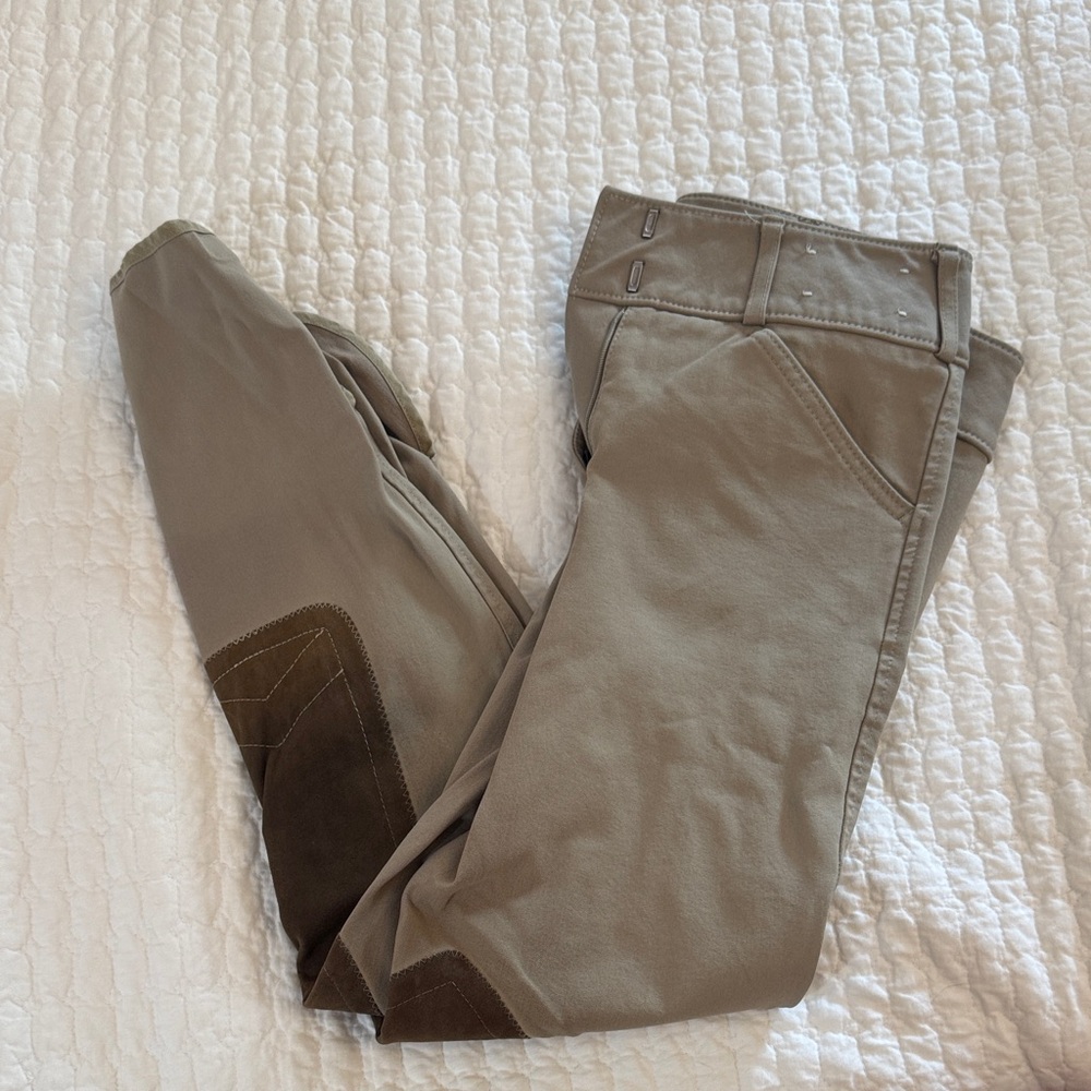 The Tailored Sportsman riding pants. Size 14, fit like a 24. Tan.
